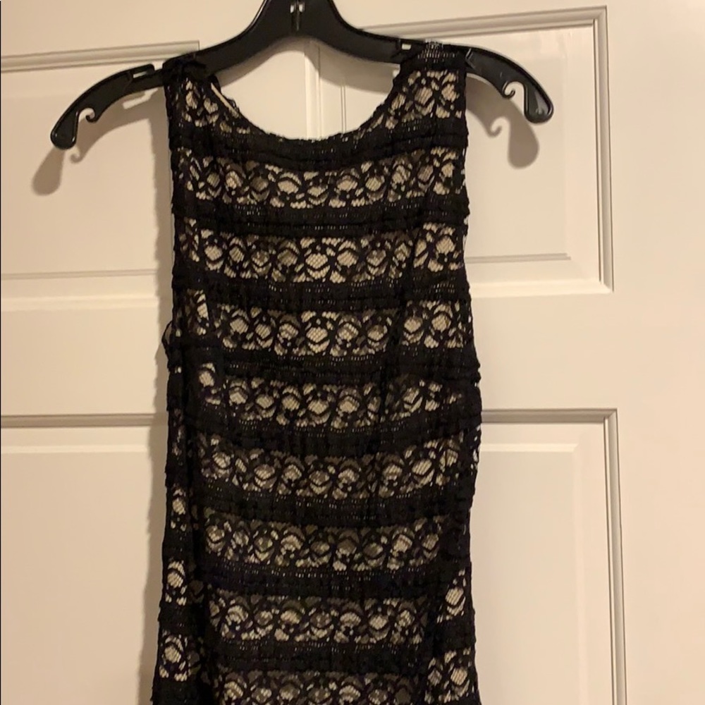 Alice and Olivia black lace dress